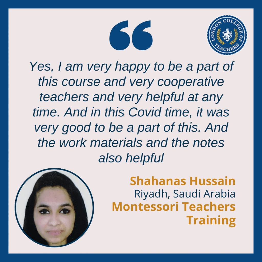  Montessori Teacher Training Course